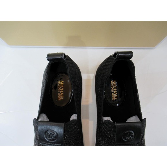 Michael Kors Juno Knit Slip On Sneaker Metallic Stretch Black / Bronze - Picture 7 of 9